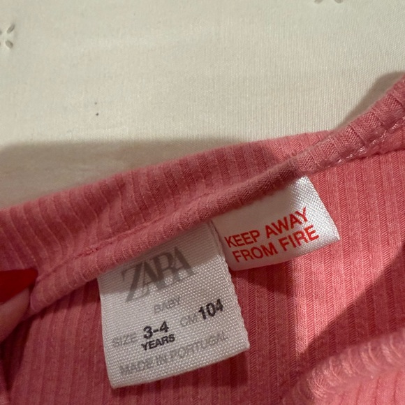 Zara Kimono Style Dusty Pink Girl’s Crossover Top Size 3T NWOT - Picture 4 of 8